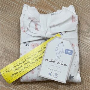 Pottery Barn Kids Ballerina Organic Pajama Set Size 2T, NWT